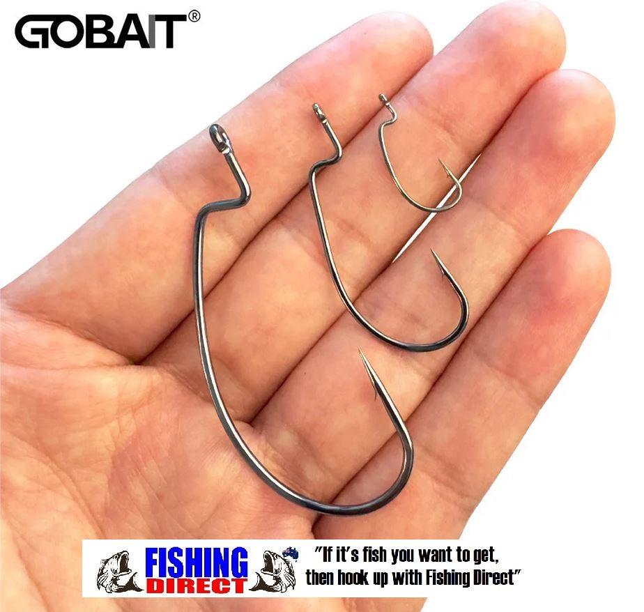 WORM HOOKS 3/0#, 25 Piece Set, High Carbon Steel Offset Suit Soft Plastic Lures, Silver