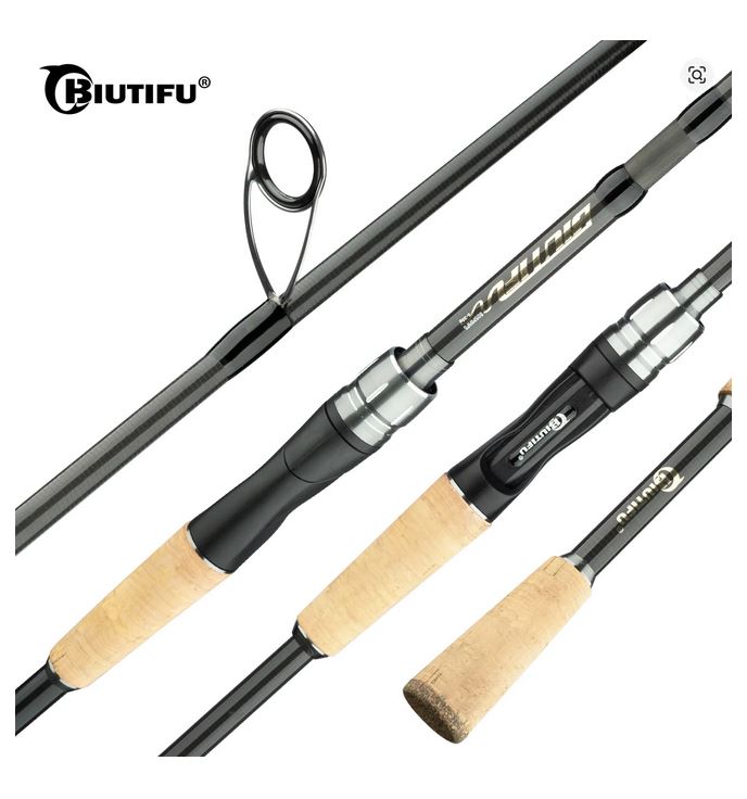 Fishing Rod Ultralight BIUTIFU Traveller Spinning or Casting Carbon Lure Rod 1.8/2.1/ 2.4m