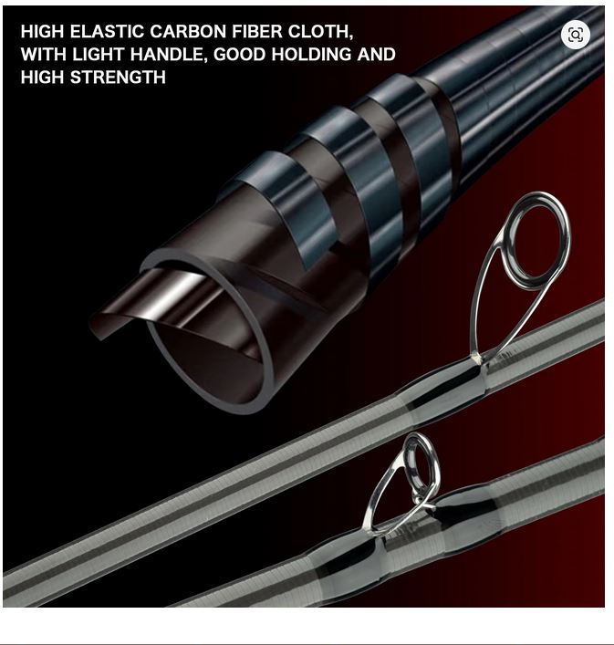 Fishing Rod Ultralight BIUTIFU Traveller Spinning or Casting Carbon Lure Rod 1.8/2.1/ 2.4m