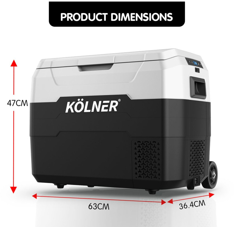 Portable Fridge Cooler Freezer Refrigerator w/ Trolley Kolner 40L