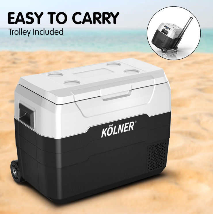 Portable Fridge Cooler Freezer Refrigerator w/ Trolley Kolner 40L