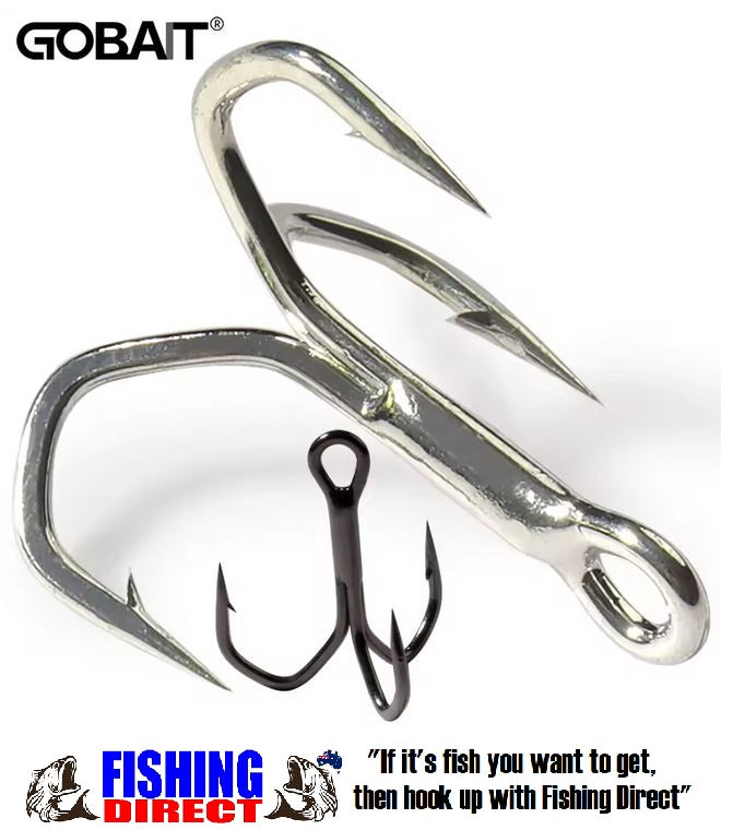 TREBLE HOOKS 4#, 30 Piece Set, Angled Barbs, Sharp & High Strength Nickel Finish Silver