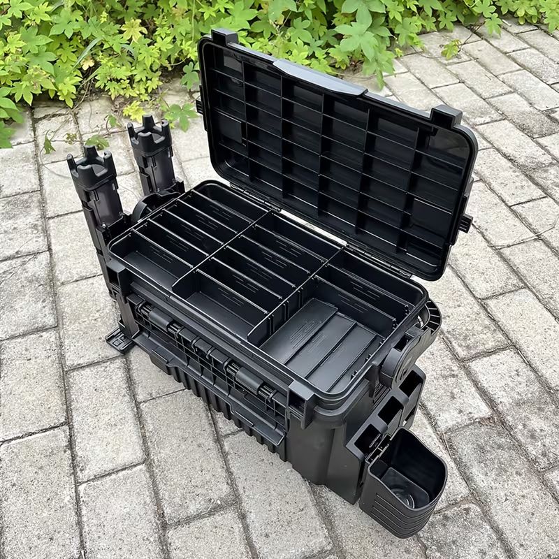Double-layer multi-function fishing tackle box.