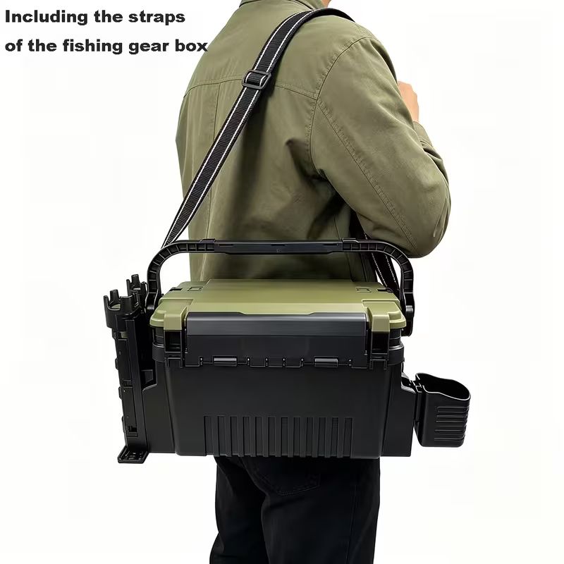 Double-layer multi-function fishing tackle box.
