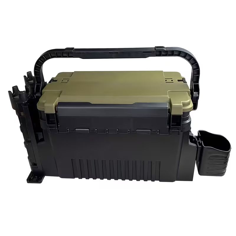 Double-layer multi-function fishing tackle box.