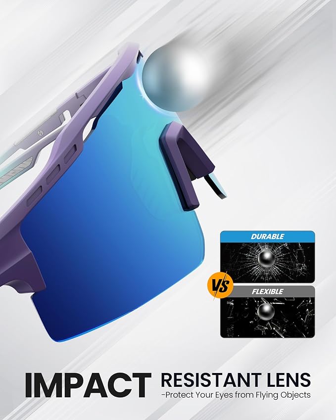 Outdoor Master Hawk II Polarized Sports Sunglasses UV400 Protection TR90 Frame Blue & Revo Blue Cycling Sunglasses, Running Fishing