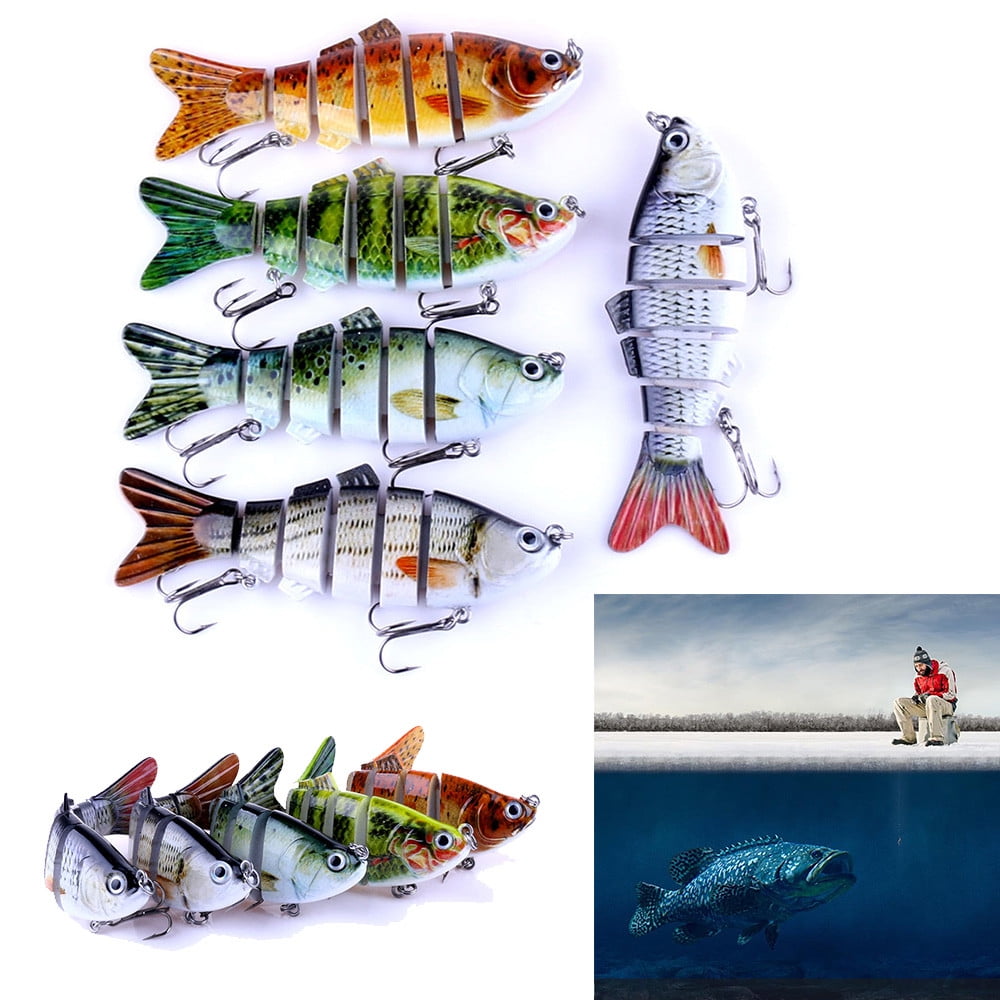 1 x Wohany 6 Segment Swimbait Lure Crank bait Fishing Lure Random Colo – Fishing Direct