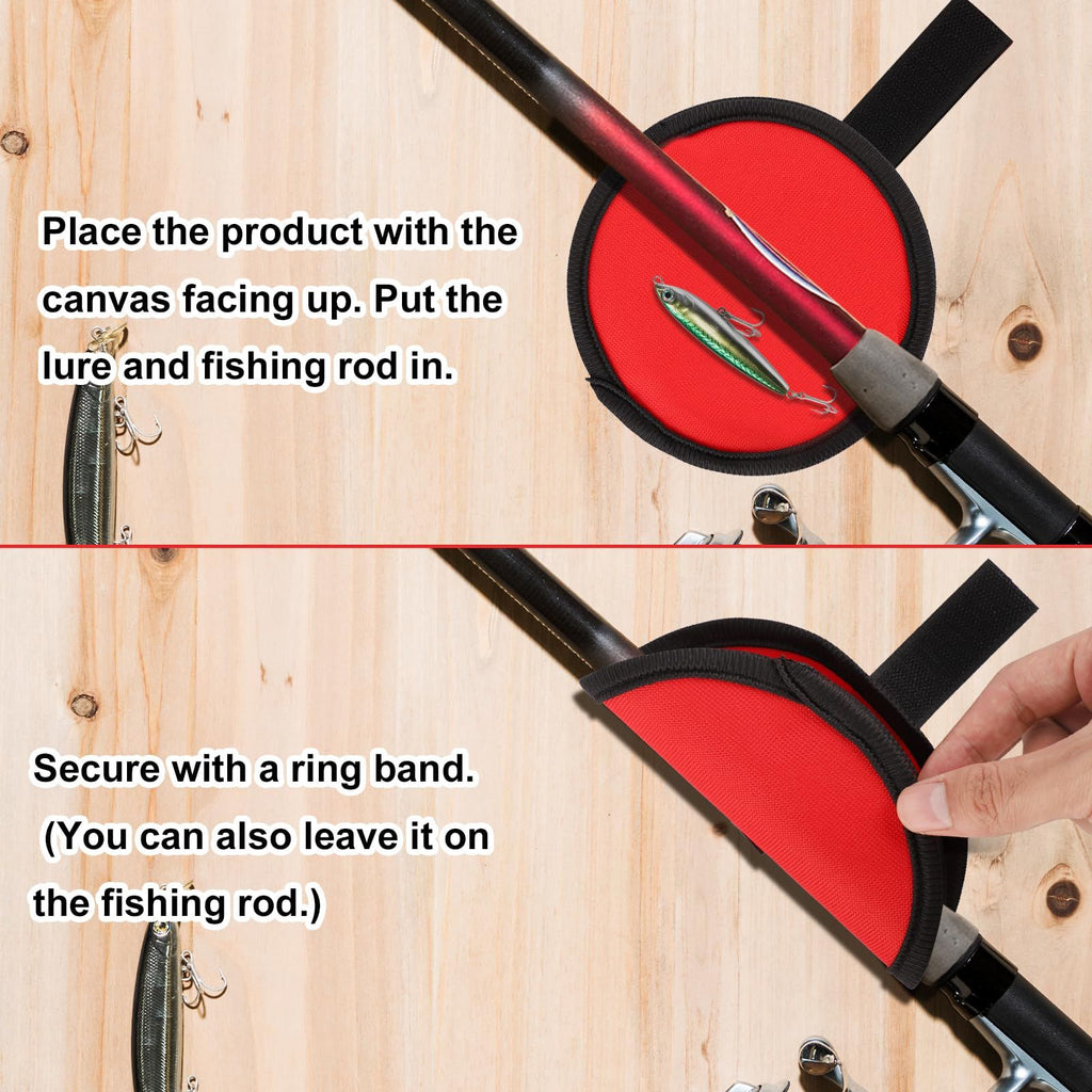 Fishing Rod LURE COVERS 150mm Lure Shield Wrap Easily Cover Rod Lures for ease of storage and safety - 20 Pack