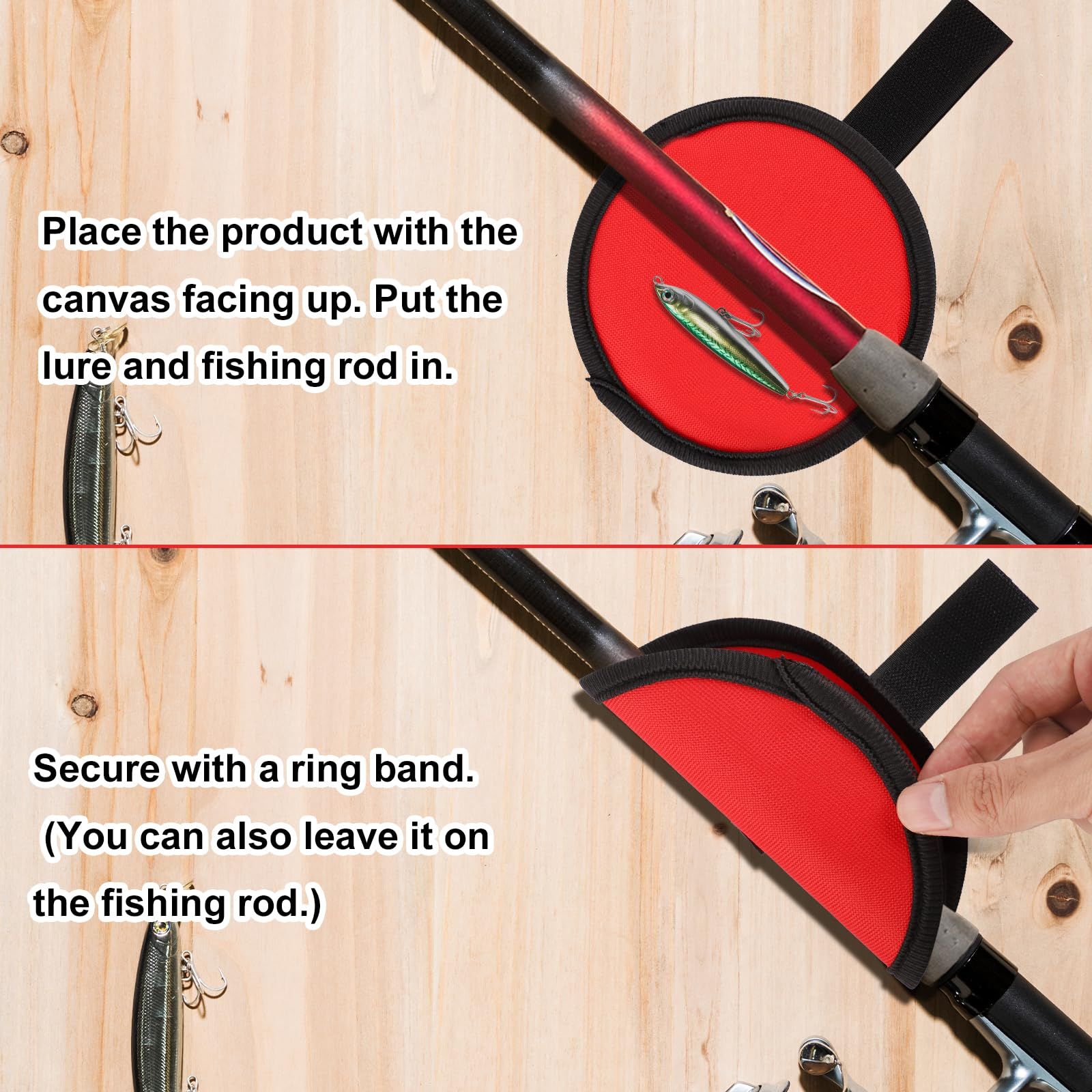 Fishing Rod LURE COVERS 150mm Lure Shield Wrap Easily Cover Rod Lures for ease of storage and safety - 20 Pack