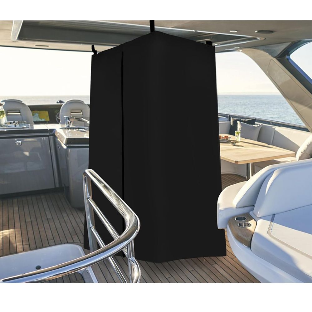 420D Privacy Tent for Boat, Heavy Duty Hanging Changing Room for Top  Portable Privacy Station for Pontoons (black  183*77*69cm）