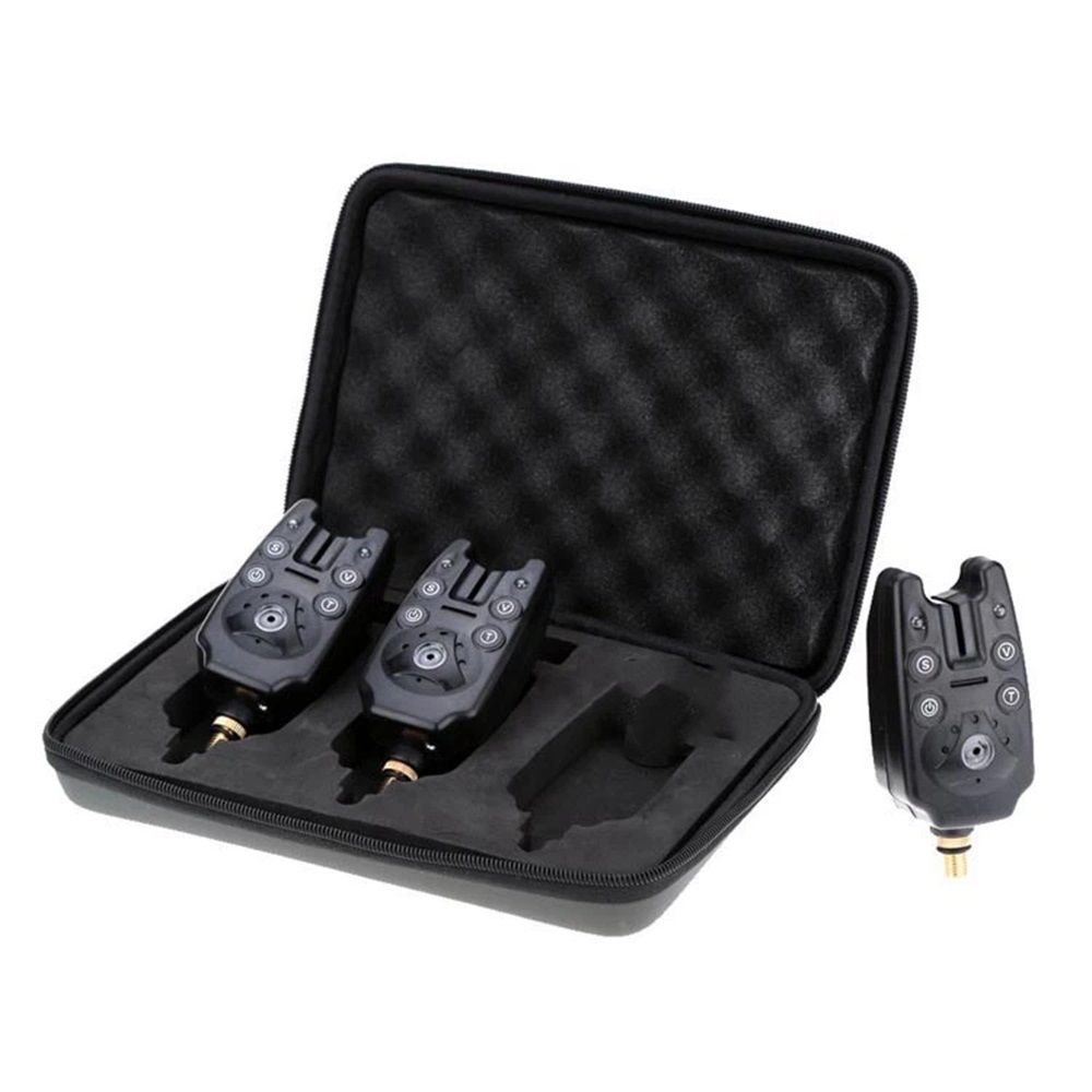 Fishing Bite Alarm Indicator Set LED Fishing Alarms 3 Extendable Aluminium Bank sticks