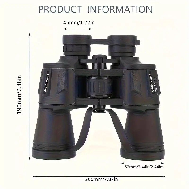 10x50 HD Binoculars - Wide Angle Large Eyepiece - Night Vision for Birdwatching Hiking Concerts - Lightweight & Portable(Black pockmark)