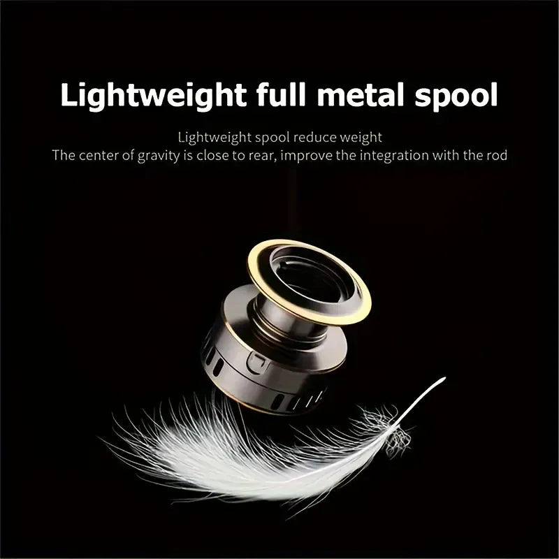Fishing Reel Spinning Metal Spool, Metal Handle, 5.2:1 Gear Ratio, 10KG Drag, Smooth and Sensitive Line Output, Interchangeable Handle, Freshwater and Saltwater（HE3000)