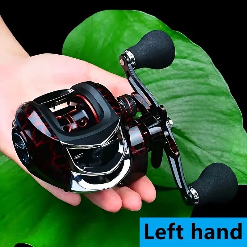 Fishing Reel High Speed Baitcasting 18+1BB, Dual Brake System, Max Drag 10kg- Left Handed.