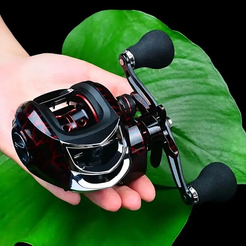 Fishing Reel High Speed Baitcasting 18+1BB, Dual Brake System, Max Drag 10kg- Left Handed.