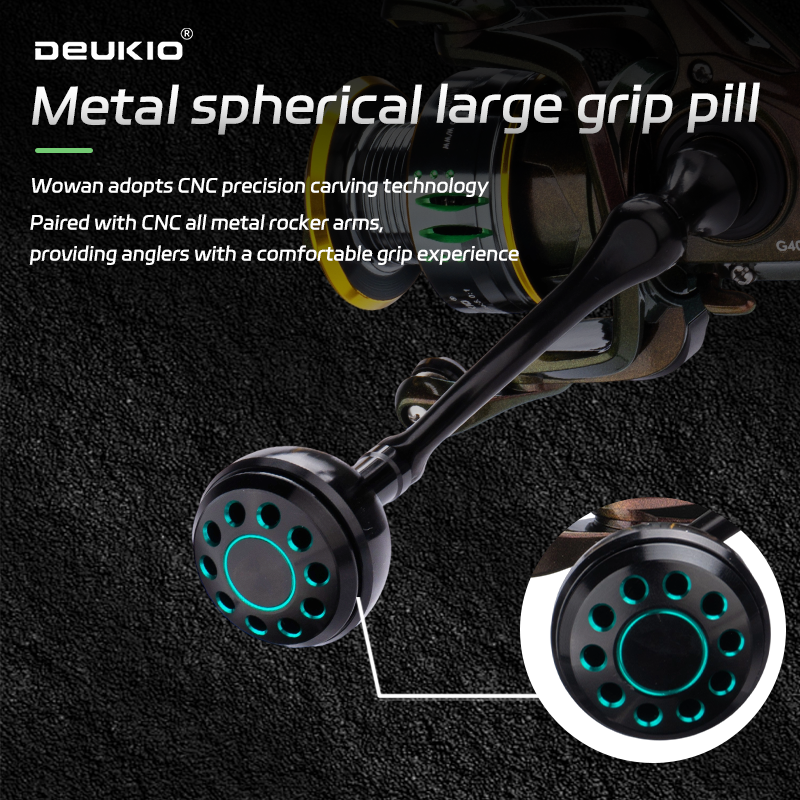 Fishing Reel DEUKIO GSW Spinning Anti-Slip Metal Spool, 3+1 Bearings Zero-Gap, Waterproof Rustproof, Long Cast for Big Fish