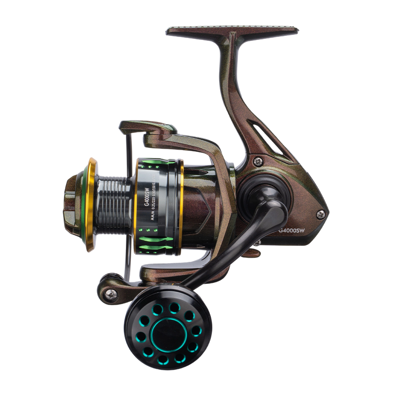 Fishing Reel DEUKIO GSW Spinning Anti-Slip Metal Spool, 3+1 Bearings Zero-Gap, Waterproof Rustproof, Long Cast for Big Fish