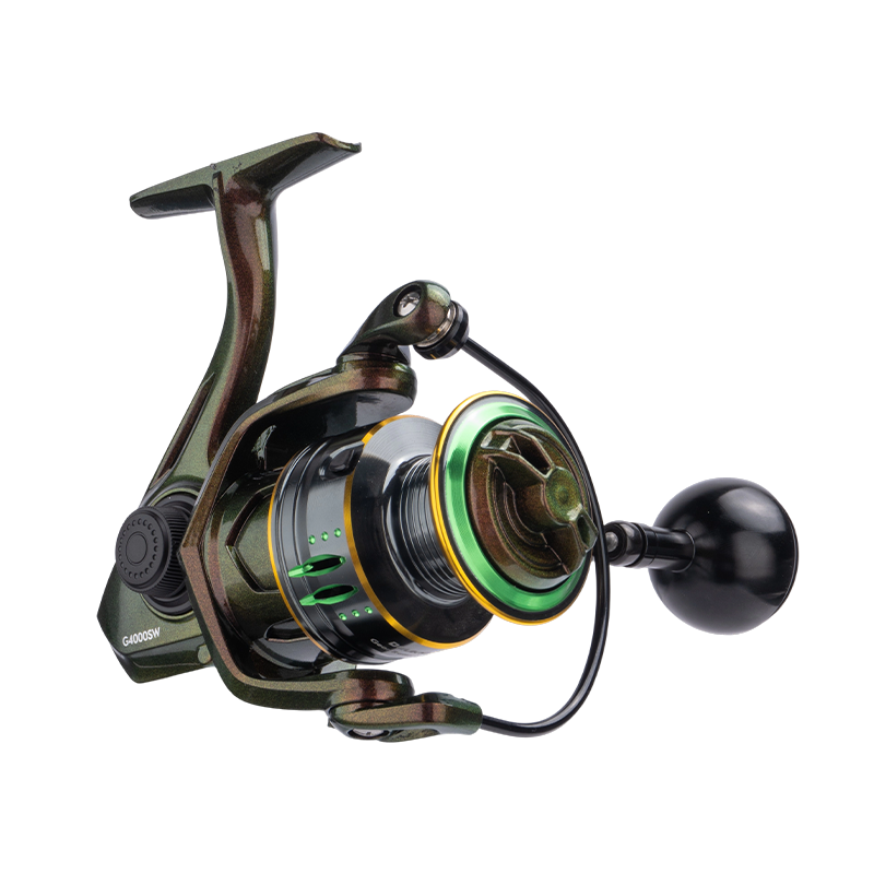 Fishing Reel DEUKIO GSW Spinning Anti-Slip Metal Spool, 3+1 Bearings Zero-Gap, Waterproof Rustproof, Long Cast for Big Fish