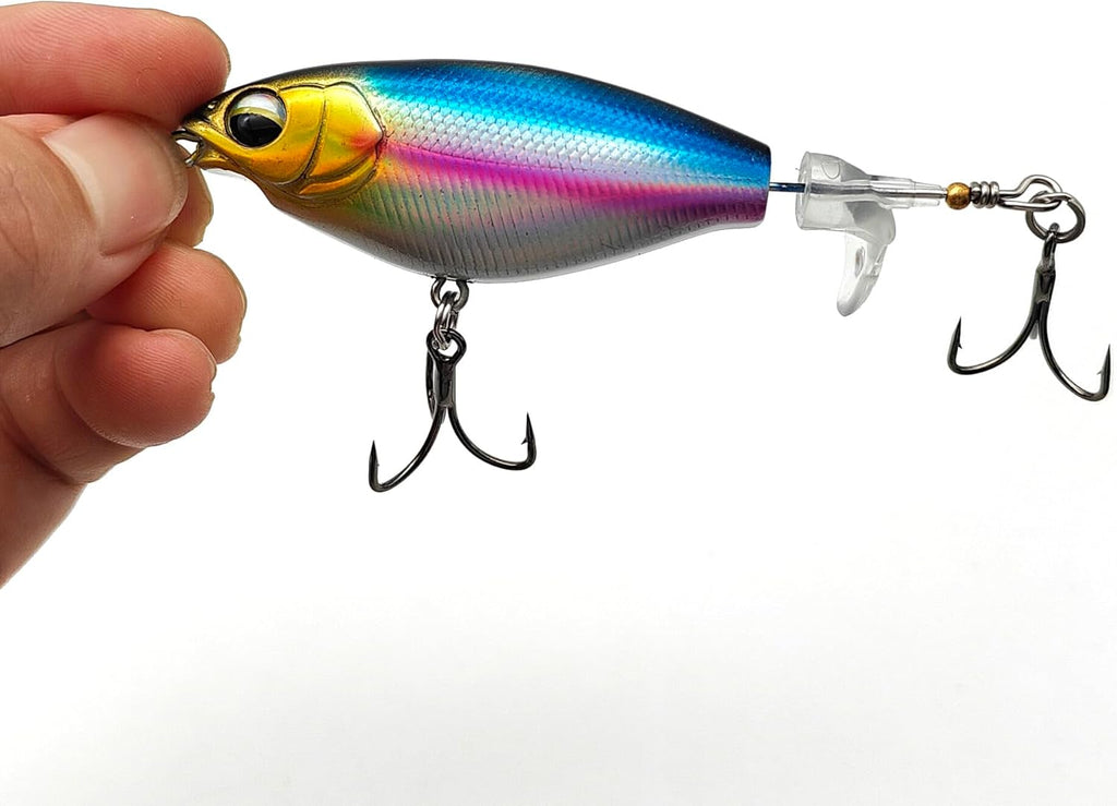 5Pcs Premium Top Water Fishing Lures, Lure for Bass with Soft Propeller Tail Perch, Bass, Lures Freshwater or Saltwater