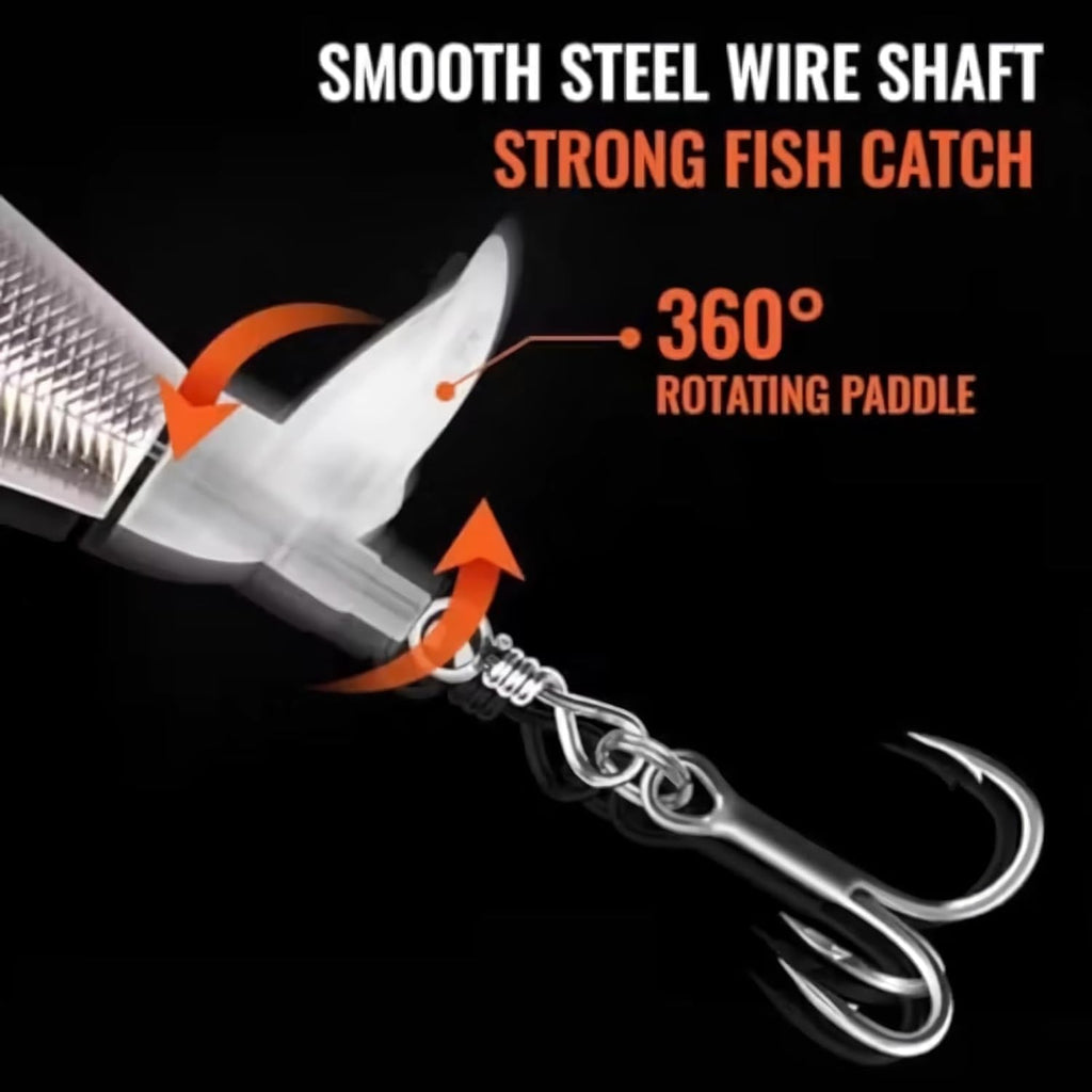 5Pcs Premium Top Water Fishing Lures, Lure for Bass with Soft Propeller Tail Perch, Bass, Lures Freshwater or Saltwater