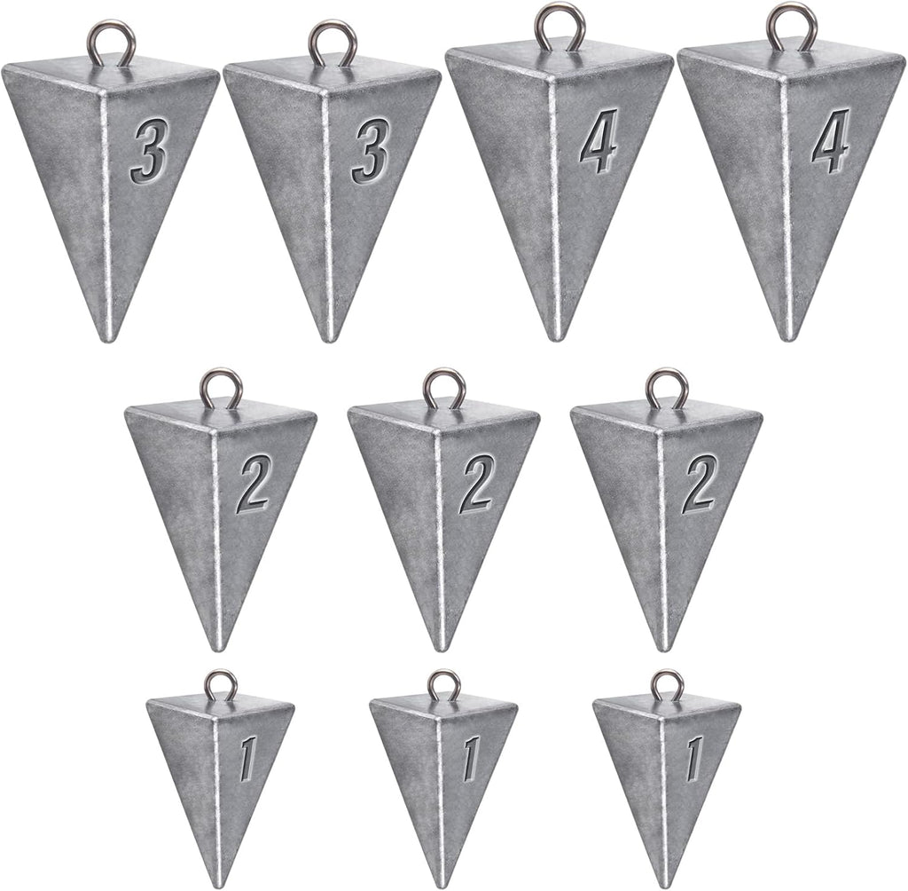 Pyramid Fishing Sinkers Lead 10 Pack Kit (28g-113g)