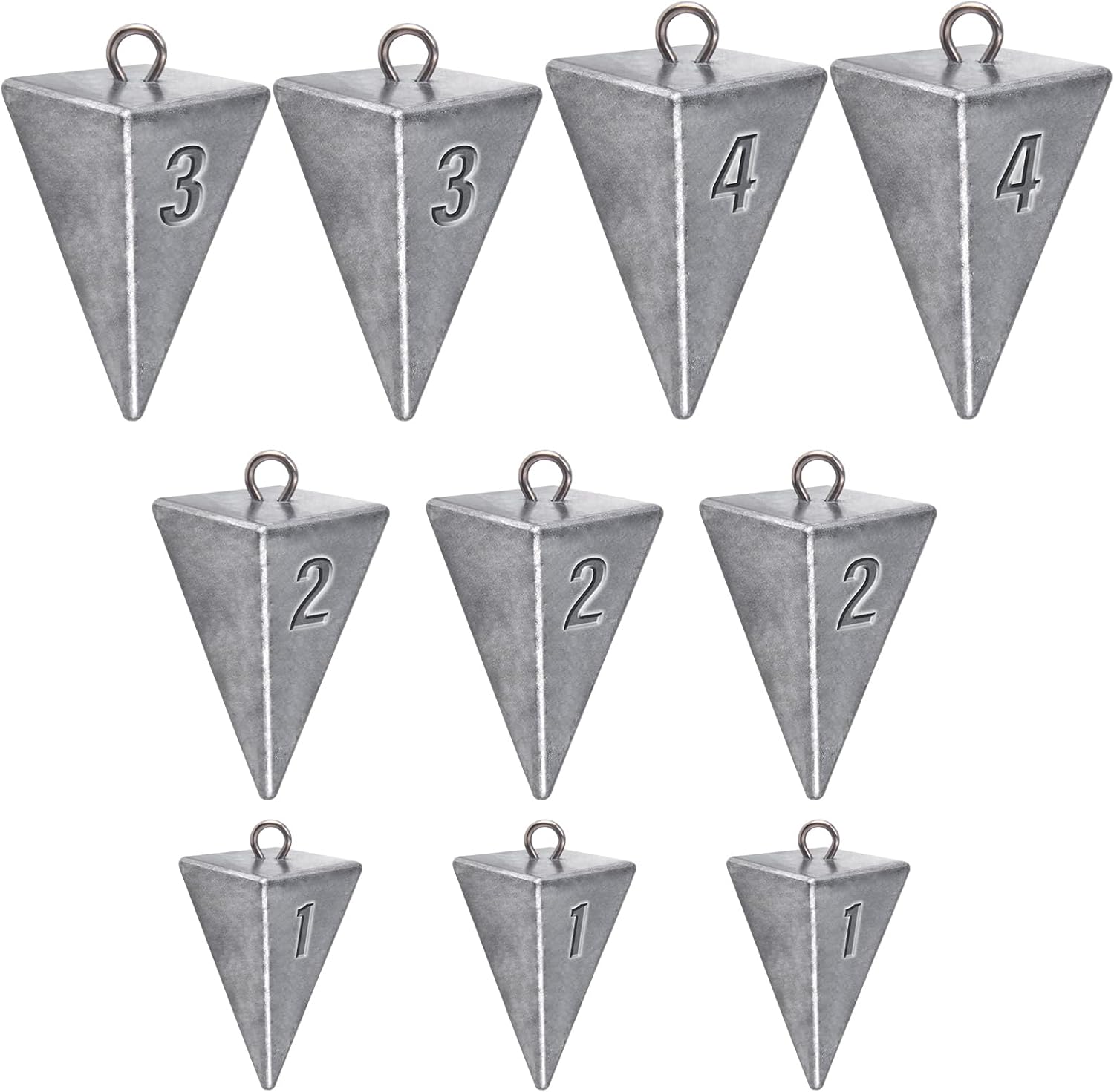 Pyramid Fishing Sinkers Lead 10 Pack Kit (28g-113g)