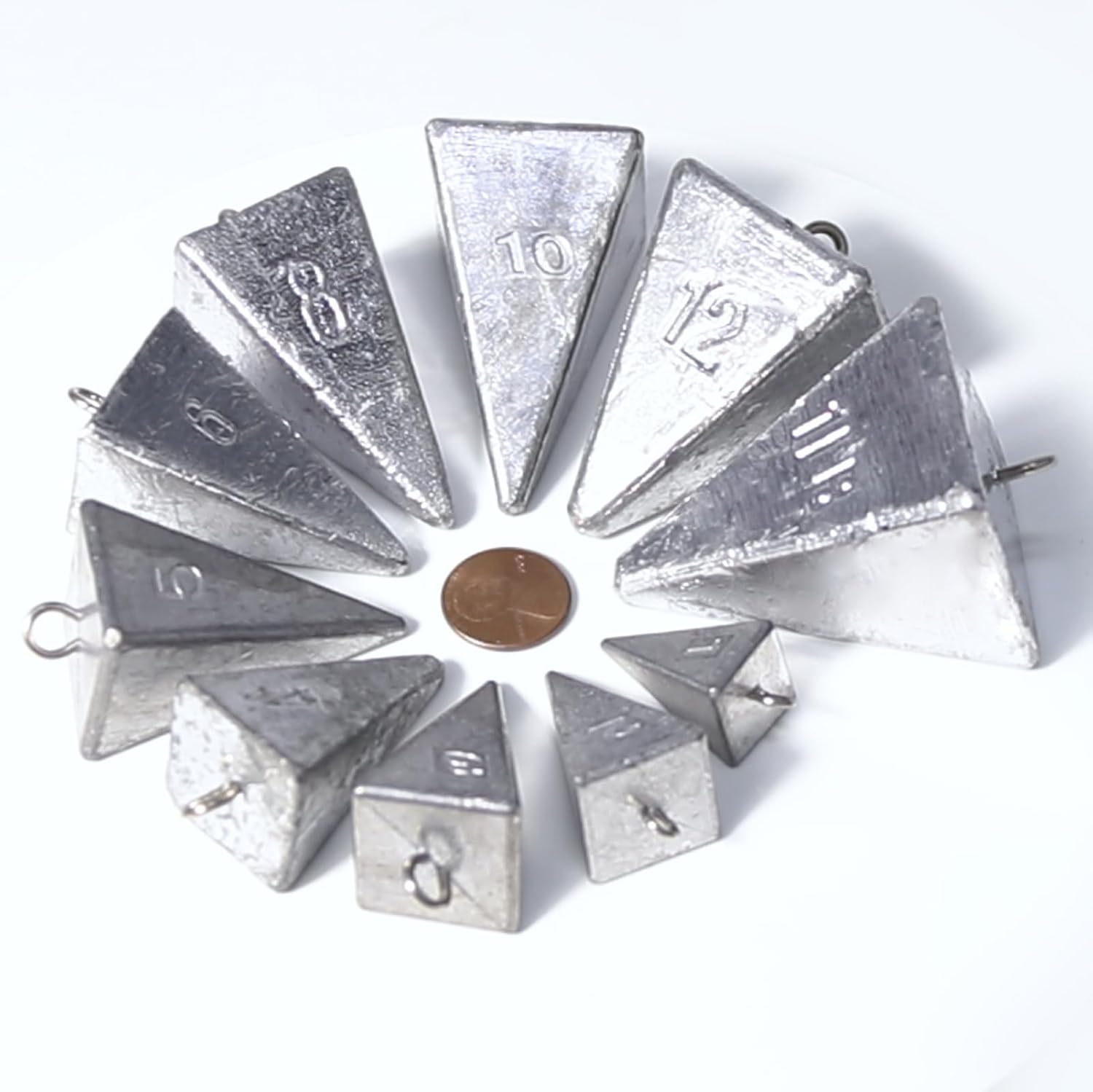 Pyramid Fishing Sinkers Lead 10 Pack Kit (28g-113g)