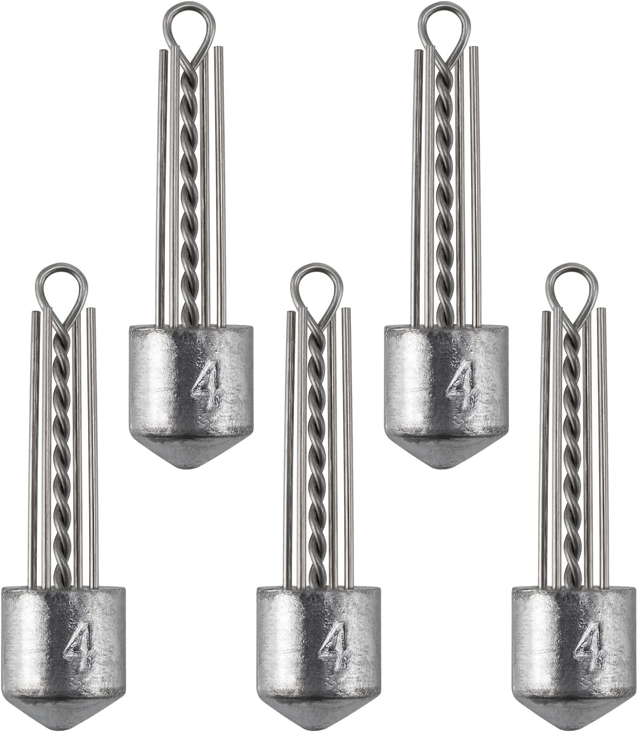 5 Pack Spider Surf Fishing Weight Sputnik Sinker #4 - 113g Sea Bottom Holder