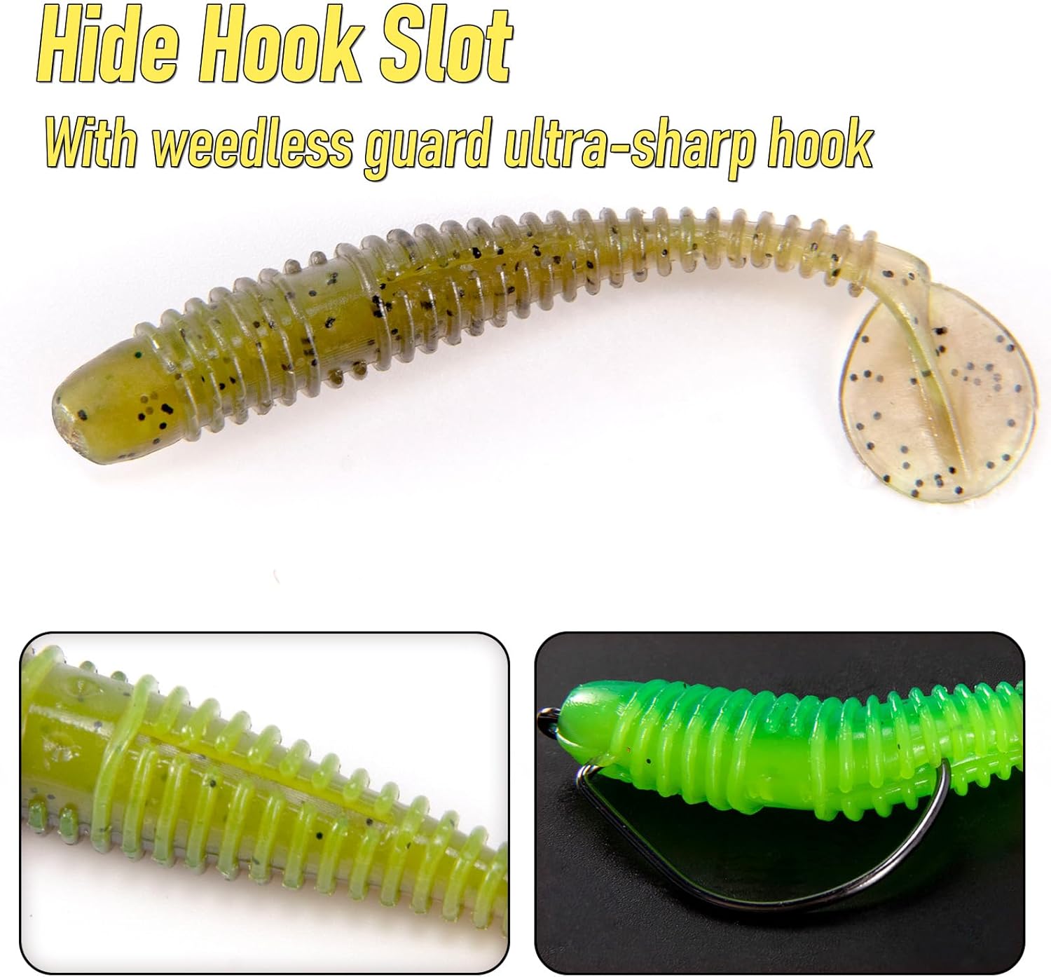20 Pack Paddle Tail Swimbait Soft Plastic Shad Fishing Lure Pearl White 75mm