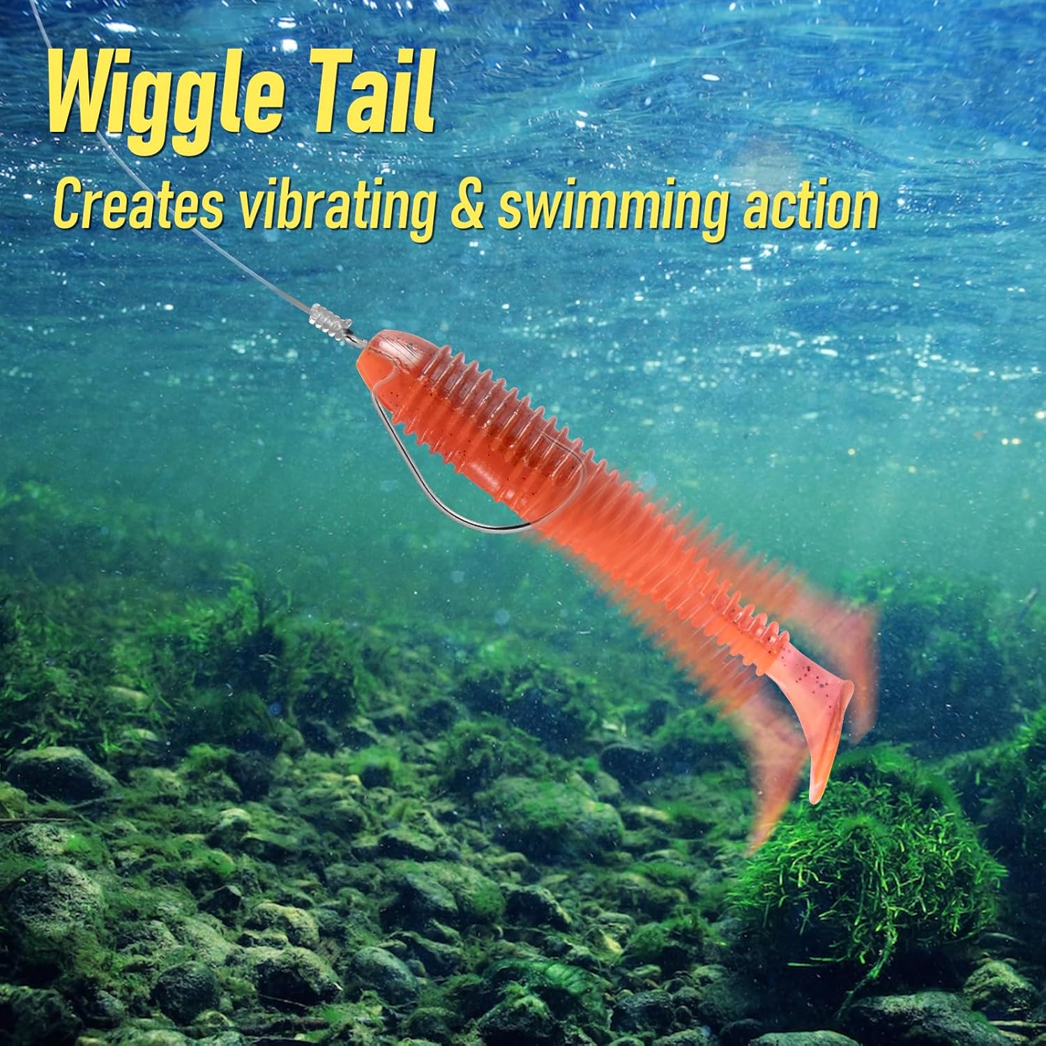 20 Pack Paddle Tail Swimbait Soft Plastic Shad Fishing Lure Pearl White 75mm