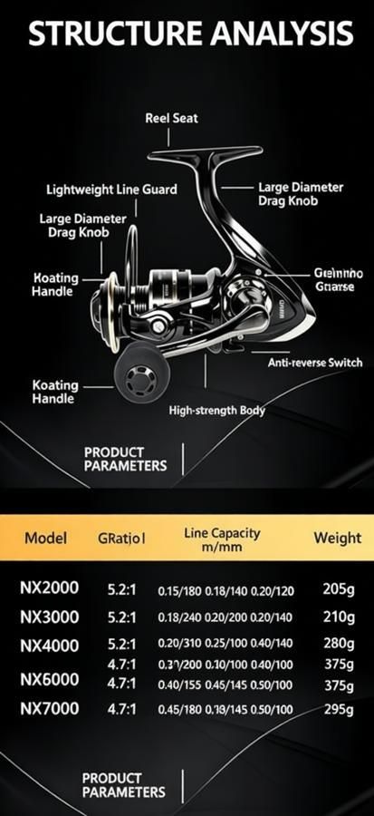 Fishing Reel All Metal Spinning - Ultra Smooth Saltwater & Freshwater - Corrosion Resistant Size: 2000, Colour: Red