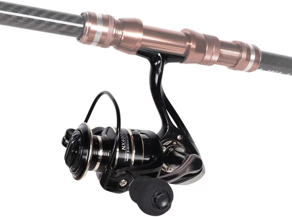 Fishing Reel All Metal Spinning - Ultra Smooth Saltwater & Freshwater - Corrosion Resistant Size: 4000, Colour: Red