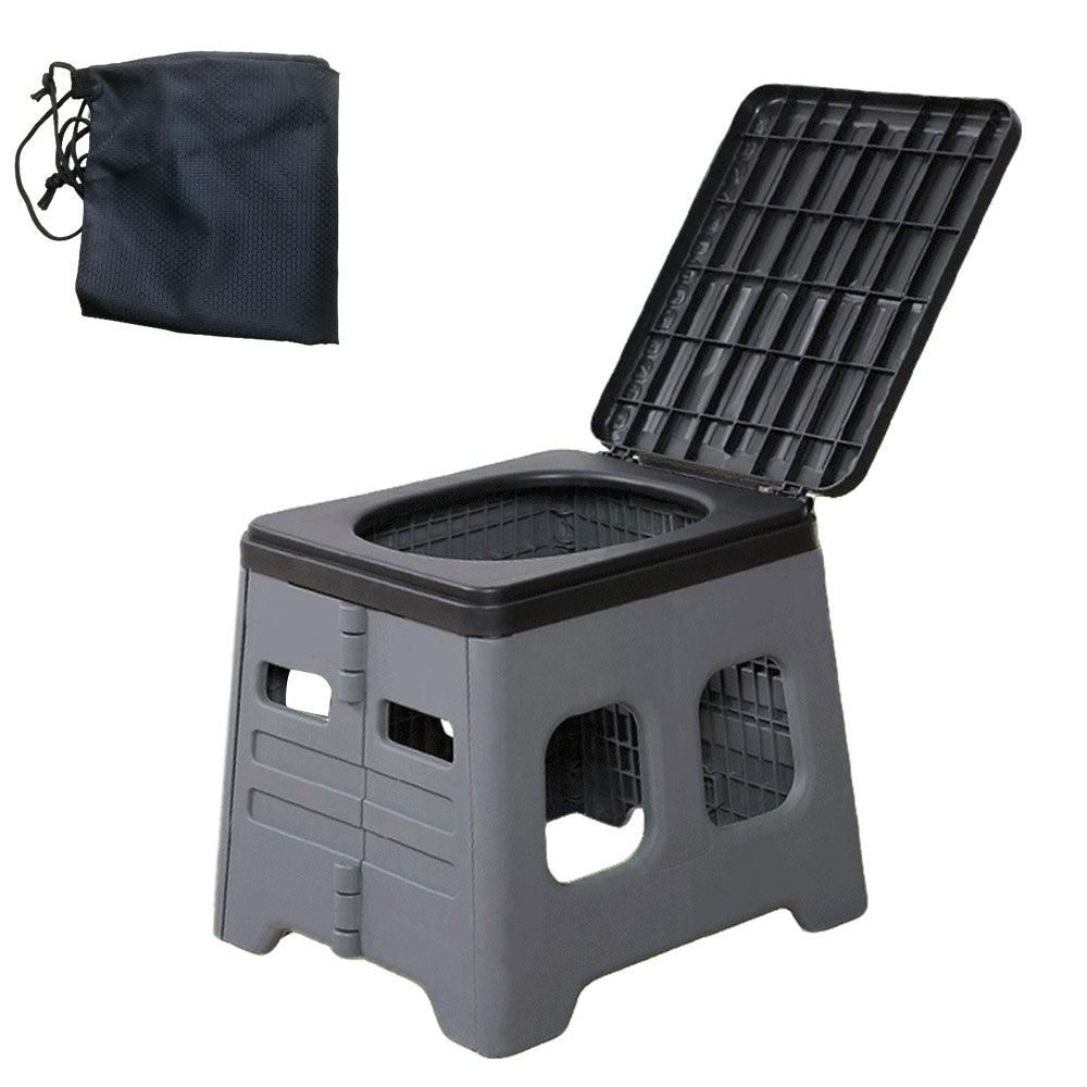 Portable Folding Toilet Seat for Camping and Travel Grey