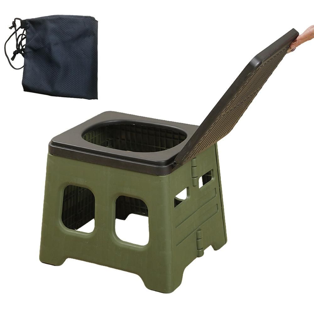 Portable Folding Toilet Seat for Camping and Travel Grey
