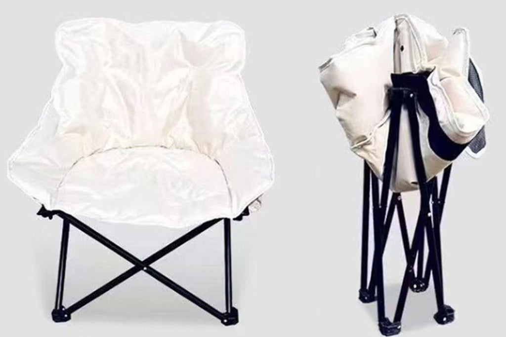 Compact Folding Chair Portable Camping Chair for Outdoor Activities - Beige