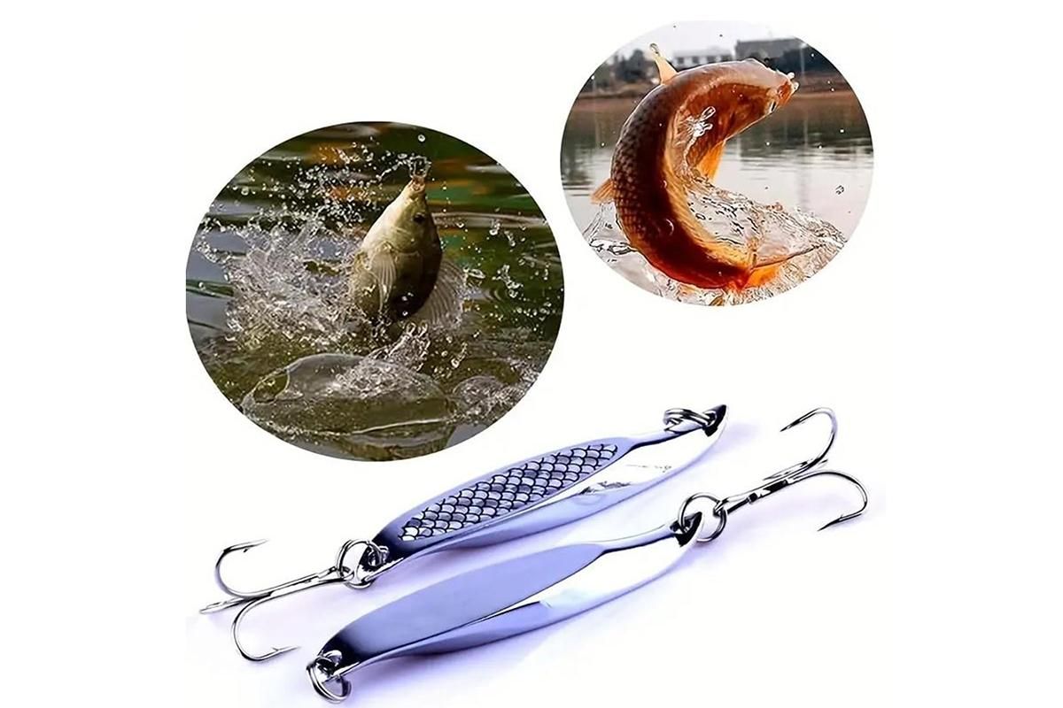 5 Pack Fishing Lure Metal Slugs Slice Spoon Spinner Baits Tackle Mackerel Tailor Lures