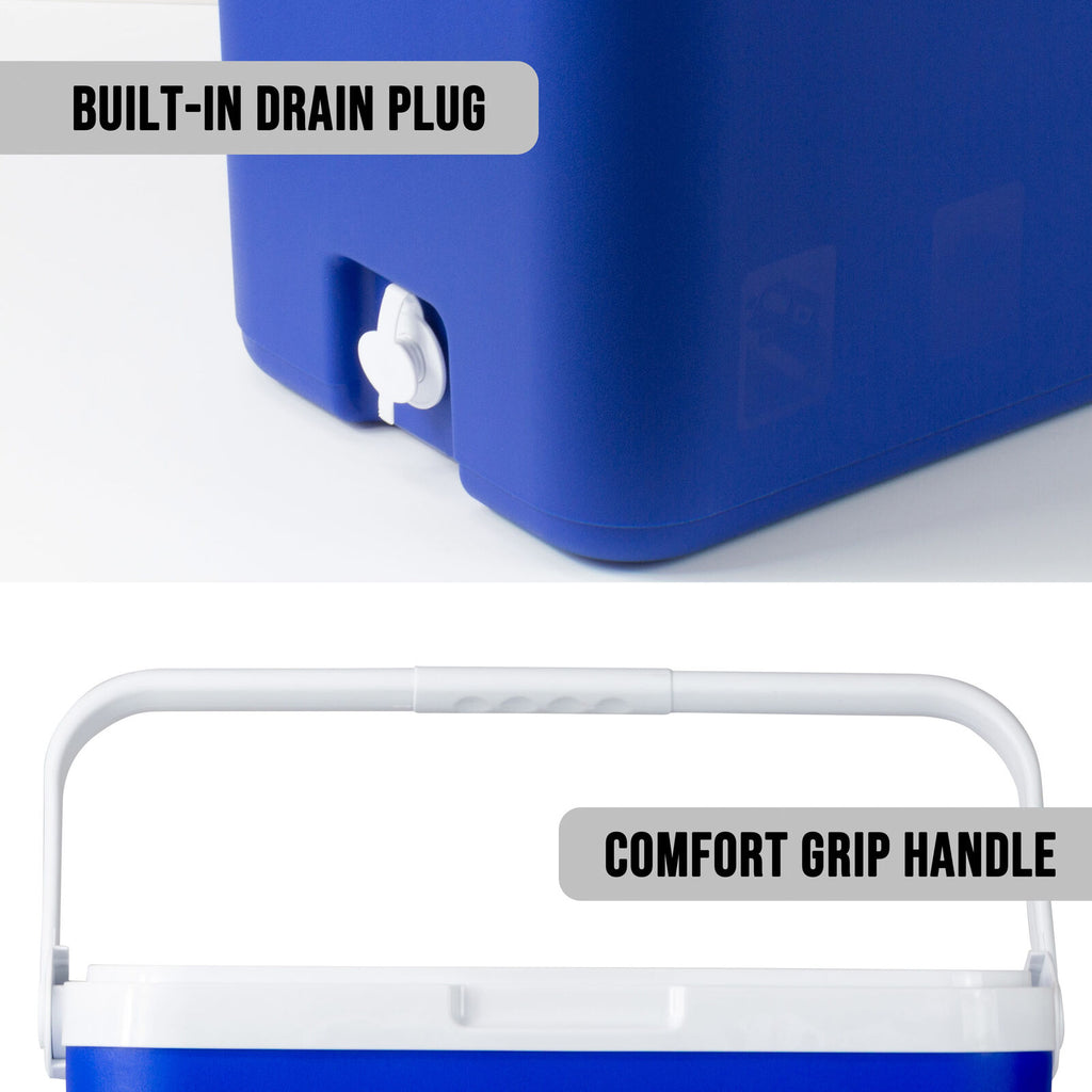 Hacienda 33L Portable Cooler Box Ice Chest for Picnic, Camping, Fishing, Caravan