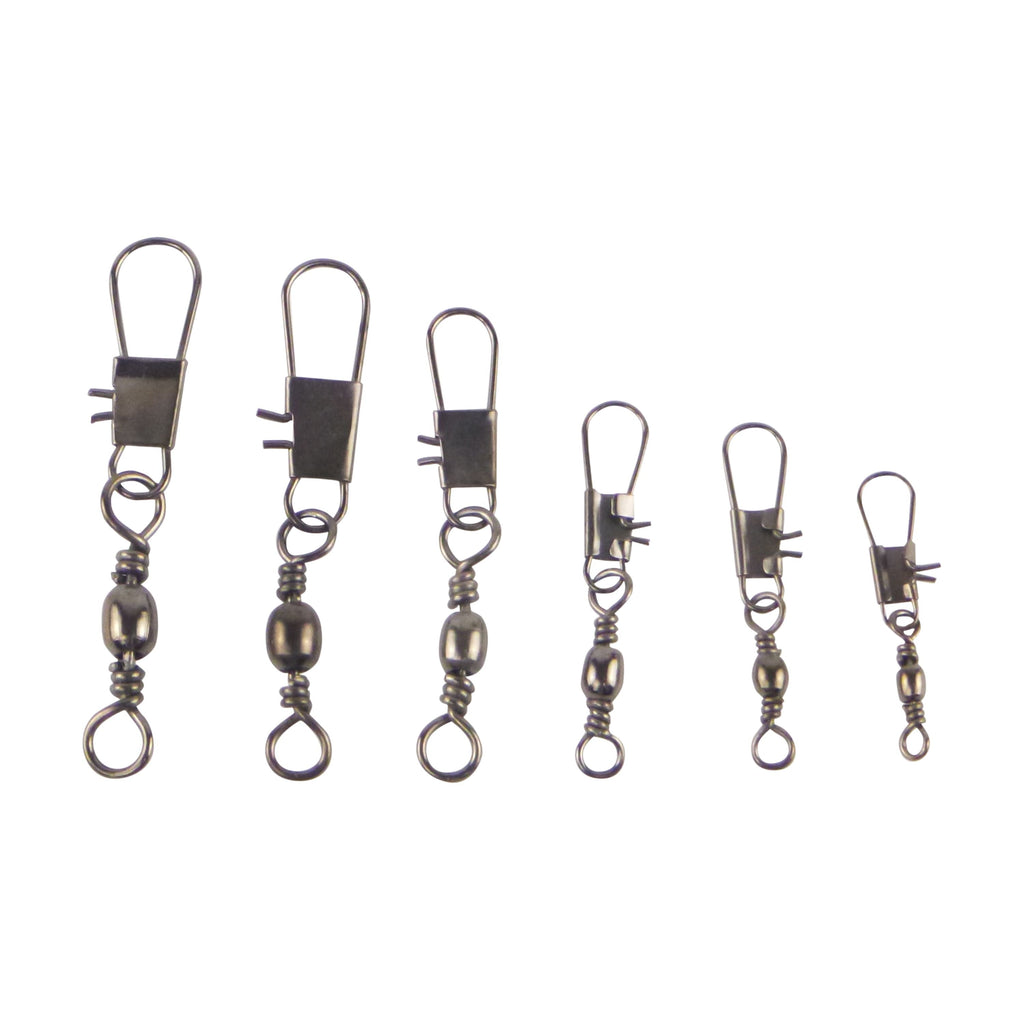 Swimerz Barrel Swivel w Interlock Snap, Size 8, 20 pack