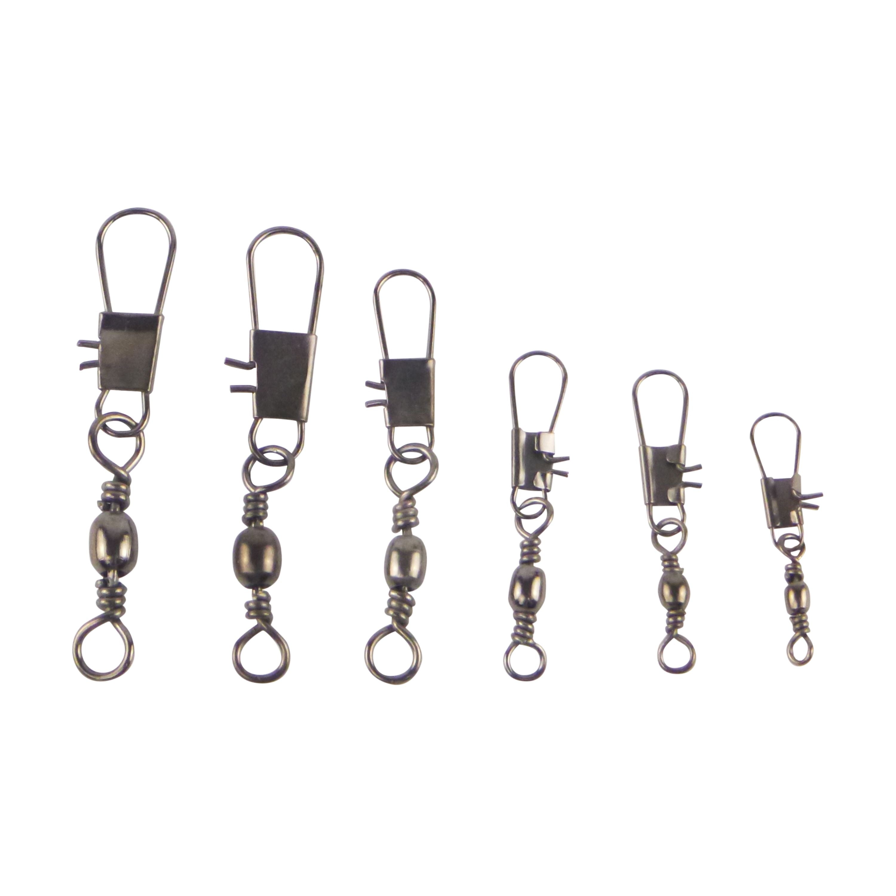 Swimerz Barrel Swivel w Interlock Snap, Size 8, 20 pack