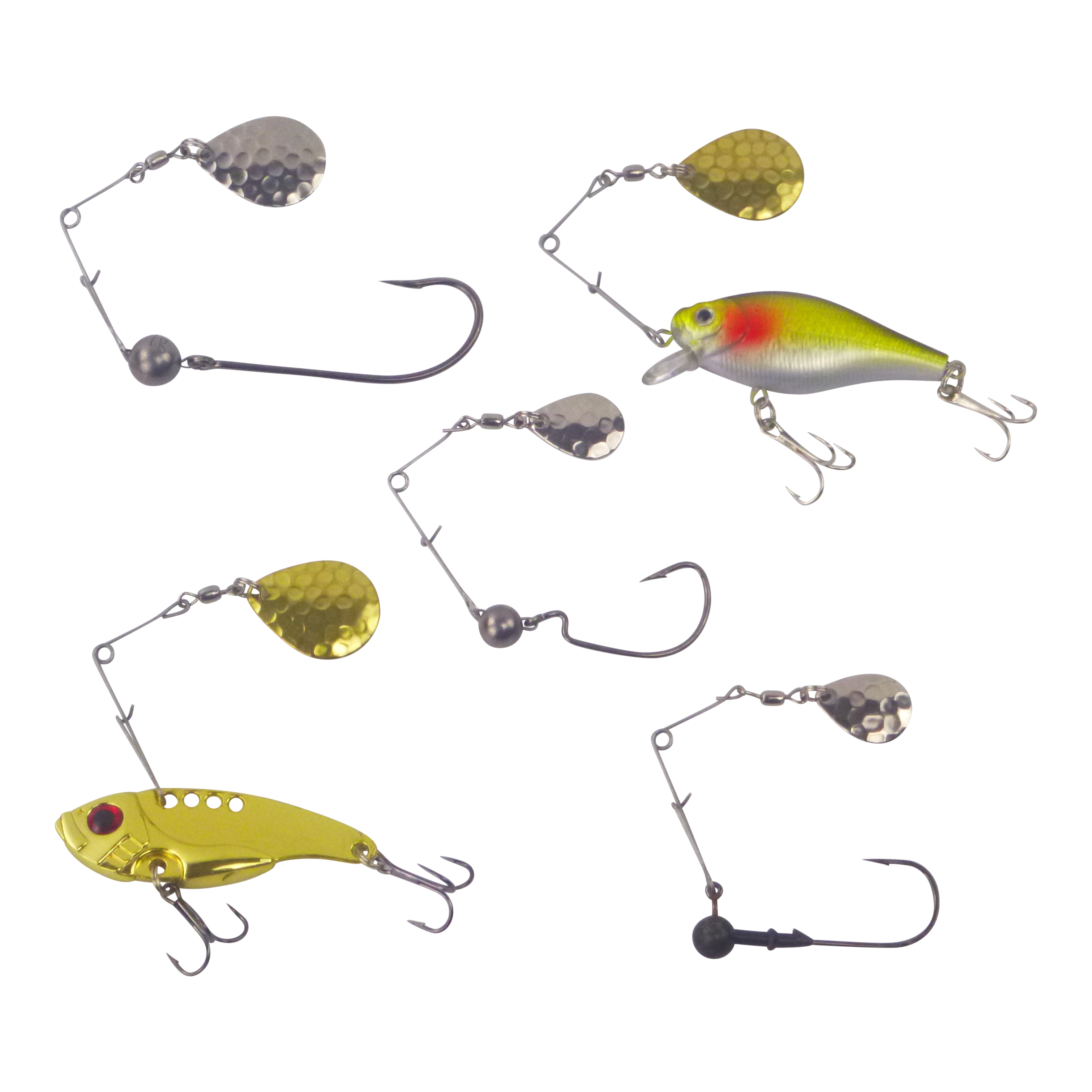 Swimerz Jig Spinner, Small, Hammered Nickel, 5 Pack