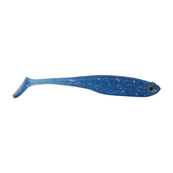 Swimerz Soft Shad 100mm Paddle Tail lure, Electric Blue, 6 pack