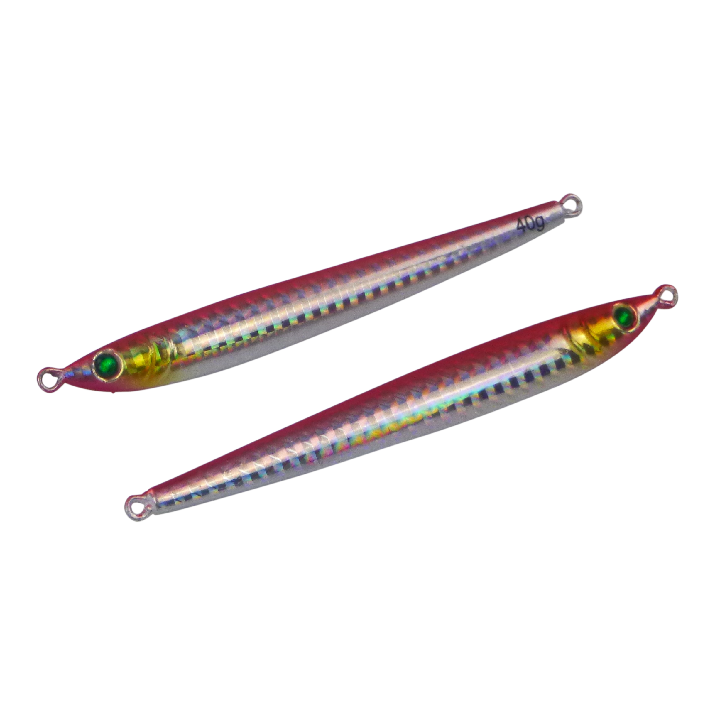 Finesse Pencil Jig 100mm, 40gm, Magenta Silver, 2 pack