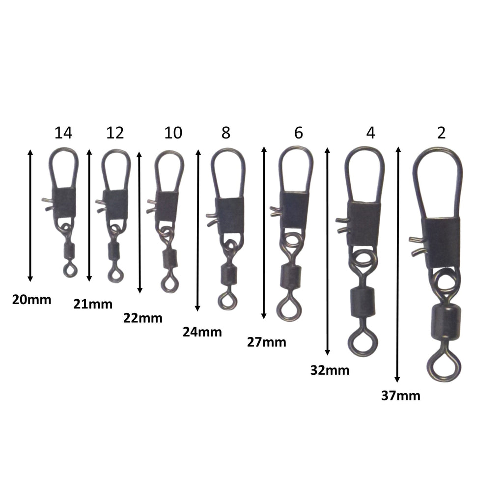 Swimerz Rolling Swivel w Interlock Snap, Size 2, 35 pack