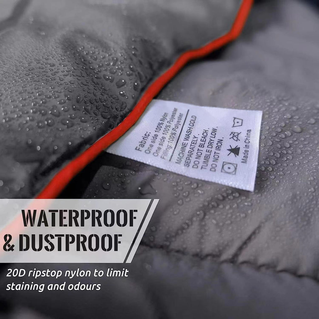 200x140cm Black Large Outdoor Camping Down Cotton Wearable Warmth Blanket, Quilted Poncho Shawl Throw with Storage Bag, Lightweight Warm Camping Quilt for Camping Travel Home Use