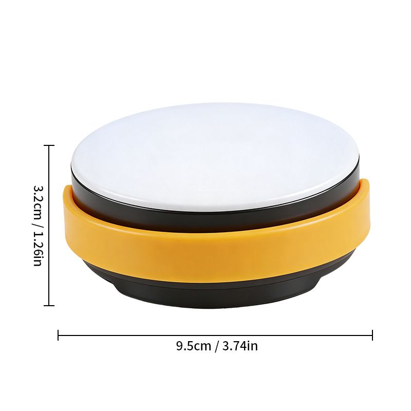 LY20 Black and Yellow Compact Solar Camping Lantern for Home Travel Use, Outdoor LED Emergency Tent Lamp and Hanging Light - 4 Lighting Modes and 3 Levels Brightness Adjustment, LED Power Display, Solar & USB-C Dual Charging