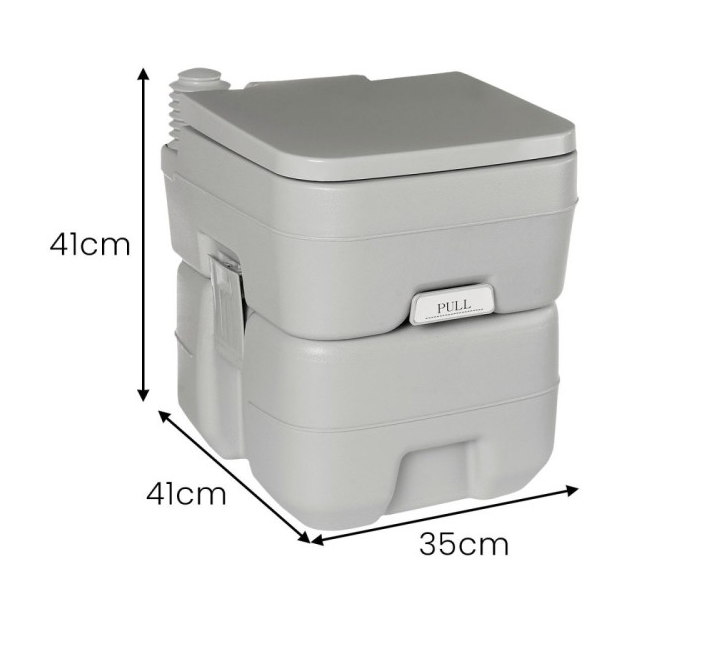 Portable Toilet for Camping, Wallaroo 20Litre Flushing Porta Potty