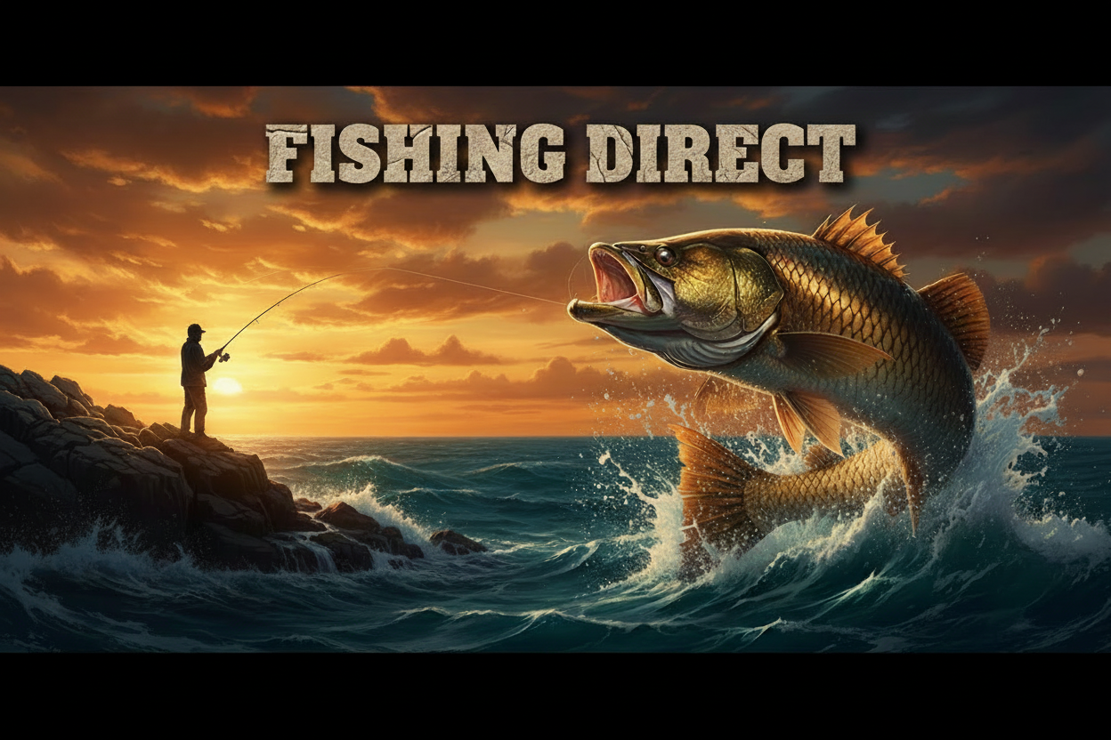 Fishing Direct Hero Banner - White Stone Font